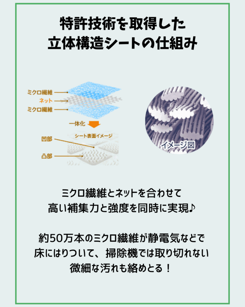 サッとひと拭きで、毎日に清潔を。
「クイックルワイパー　ドライシート」